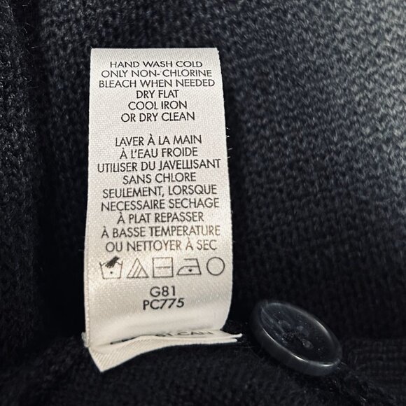 Calvin Klein Sweater Vest Men's XL Black/Gray Merino Wool Blend Striped Cardigan - Picture 8 of 8